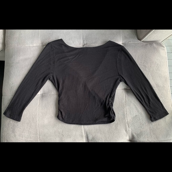 3 For $20 ONE CLOTHING Ribbed Crossover Wrap Style Shirt - Picture 3 of 4